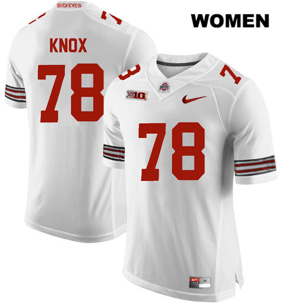 Ohio State Buckeyes Women's Demetrius Knox #78 White Authentic Nike College NCAA Stitched Football Jersey CB19I44CM